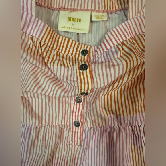 Anthropologie Maeve Gable Tiered Tunic in Pink Combo Size Medium - Picture 11 of 12
